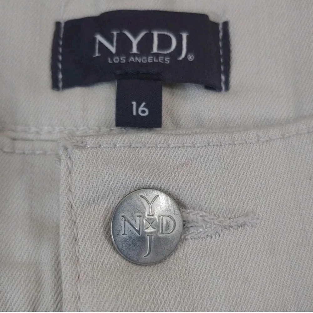 NYDJ Briella Long Shorts Woman Plus Sz 16 Clay Lift Tuck Tech Travel Walking Nwt - Picture 10 of 11